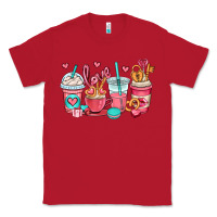 Red valentines day coffee cups (1) Classic Tee - OliviaCreatesArt