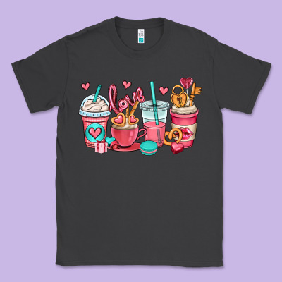 Valentines Day Coffee Cups (1) Classic Tee Designed By Oliviacreatesart