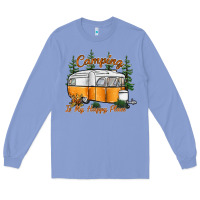 Colony Blue camping is my happy place Long Sleeve Tee - SublimationCraftShop