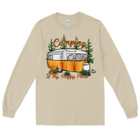 Mushroom camping is my happy place Long Sleeve Tee - SublimationCraftShop