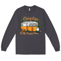 Smoke camping is my happy place Long Sleeve Tee - SublimationCraftShop
