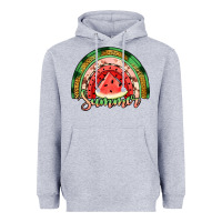 Heather Grey watermelon summer rainbow Heavyweight Hoodie - Jasminsmagicworld