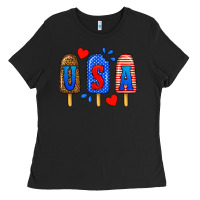 Black usa popsicles Ladies Tee - BundleAndBundleShop
