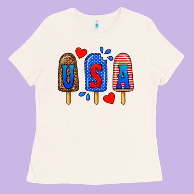 Usa Popsicles Ladies Tee Designed By Bundleandbundleshop