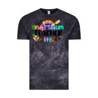 Cloud Black Kindergarten Teacher Life Vintage Tee - LillyAllenDesigns