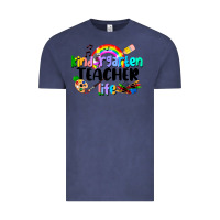 Vintage Denim Kindergarten Teacher Life Vintage Tee - LillyAllenDesigns
