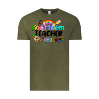 Vintage Olive Kindergarten Teacher Life Vintage Tee - LillyAllenDesigns