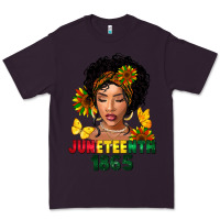 Plum juneteenth 1865 black woman Premium Tee - FaDigitalArtStudio