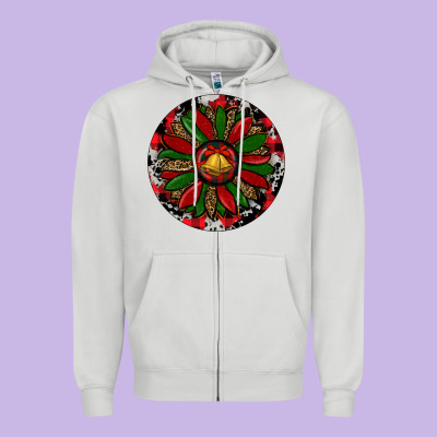 Sunflower Christmas Zipper Hoodie Designed By Ranaportraitstore