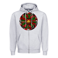 Heather Grey Sunflower Christmas Zipper Hoodie - RanaPortraitStore