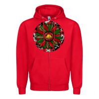 Red Sunflower Christmas Zipper Hoodie - RanaPortraitStore