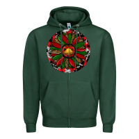 Sports Green Sunflower Christmas Zipper Hoodie - RanaPortraitStore