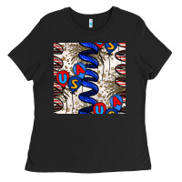 Black usa balloons seamless pattern Ladies Tee - BundleAndBundleShop