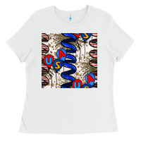 White usa balloons seamless pattern Ladies Tee - BundleAndBundleShop
