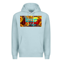 Blue Mist desert vibes license plate Premium Hoodie - Artiststas