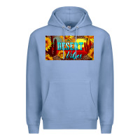 Colony Blue desert vibes license plate Premium Hoodie - Artiststas