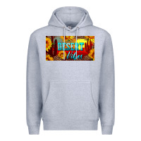 Heather Grey desert vibes license plate Premium Hoodie - Artiststas