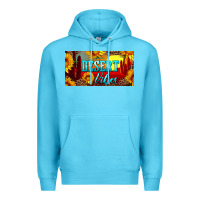Ocean Blue desert vibes license plate Premium Hoodie - Artiststas