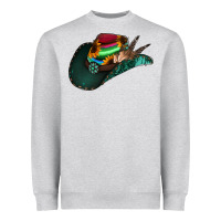 Heather Grey aztec sunflower cowboy hat Heavyweight Sweatshirt - Jasminsmagicworld