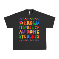 Pigment Black Proud Teacher to au-some student Urban Heavy Tee - CowhideDigitalArt