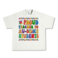 Pistachio Proud Teacher to au-some student Urban Heavy Tee - CowhideDigitalArt
