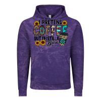 Cloud Purple i pretend coffee Vintage Hoodie - RacoonDesign