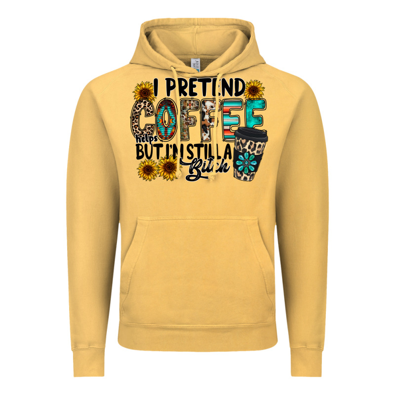 I Pretend Coffee Vintage Hoodie by RacoonDesign | Teevron