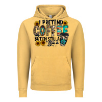 Vintage Mustard i pretend coffee Vintage Hoodie - RacoonDesign