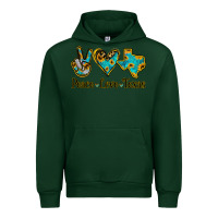 Forest Green Peace Love Texas Urban Hoodie - Jasminsmagicworld