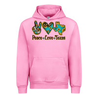 Fuchsia Pink Peace Love Texas Urban Hoodie - Jasminsmagicworld