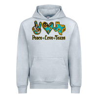 Heather Grey Peace Love Texas Urban Hoodie - Jasminsmagicworld