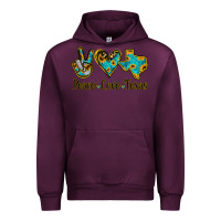 Mauve Wine Peace Love Texas Urban Hoodie - Jasminsmagicworld