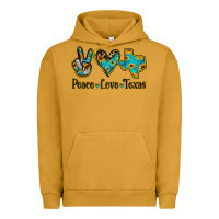 Pigment Peanut Butter Peace Love Texas Urban Hoodie - Jasminsmagicworld