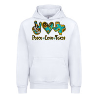White Peace Love Texas Urban Hoodie - Jasminsmagicworld