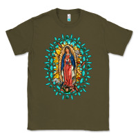 Army Green Our Lady Of Guadalupe Gemstone Sunflowers Classic Tee - FaDigitalArtStudio