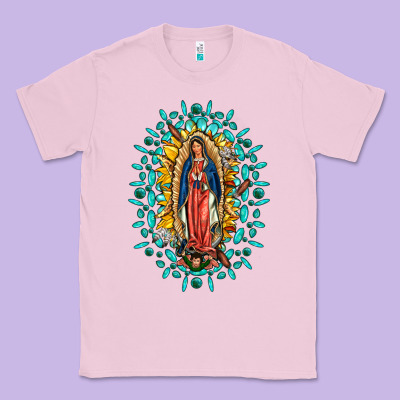 Our Lady Of Guadalupe Gemstone Sunflowers Classic Tee Designed By Fadigitalartstudio