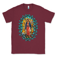 Burgundy Our Lady Of Guadalupe Gemstone Sunflowers Classic Tee - FaDigitalArtStudio