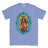 Colony Blue Our Lady Of Guadalupe Gemstone Sunflowers Classic Tee - FaDigitalArtStudio
