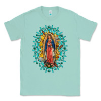 Seafoam Our Lady Of Guadalupe Gemstone Sunflowers Classic Tee - FaDigitalArtStudio