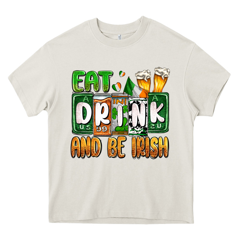 St. Patrick's Eat Drink And Be Irish Heavy Core Tee by OliviaCreatesArt | Teevron
