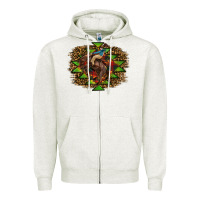 Western Christmas Rodeo Distressed Zipper Hoodie | Teevron