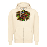 Sandshell Western Christmas Rodeo Distressed Zipper Hoodie - RanaPortraitStore