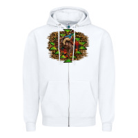 White Western Christmas Rodeo Distressed Zipper Hoodie - RanaPortraitStore