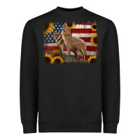 Black american th of july wolves Heavyweight Sweatshirt - Jasminsmagicworld