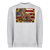 Heather Grey american th of july wolves Heavyweight Sweatshirt - Jasminsmagicworld