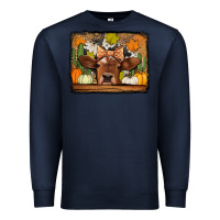 Navy fall cow Premium Sweatshirt - Jasminsmagicworld