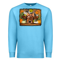 Ocean Blue fall cow Premium Sweatshirt - Jasminsmagicworld