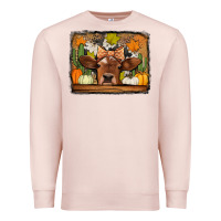 Pale Pink fall cow Premium Sweatshirt - Jasminsmagicworld