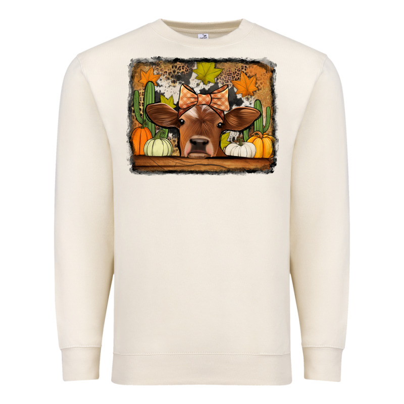 Fall Cow Premium Sweatshirt by Jasminsmagicworld | Teevron