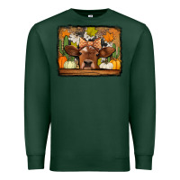 Sports Green fall cow Premium Sweatshirt - Jasminsmagicworld